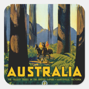 Australien Quadratischer Aufkleber