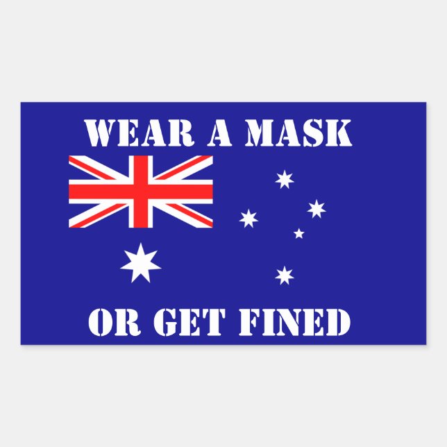 AUSTRALIEN RECHTECKIGER AUFKLEBER (Vorderseite)