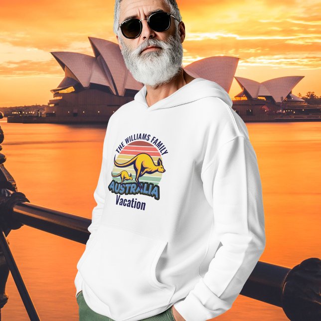 Australien Reise Kangaroo Sunset Custom Hoodie (Von Creator hochgeladen)
