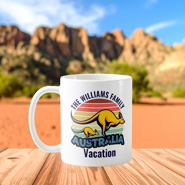 Australien Reise Kangaroo Sunset Custom Keepake Kaffeetasse (Von Creator hochgeladen)