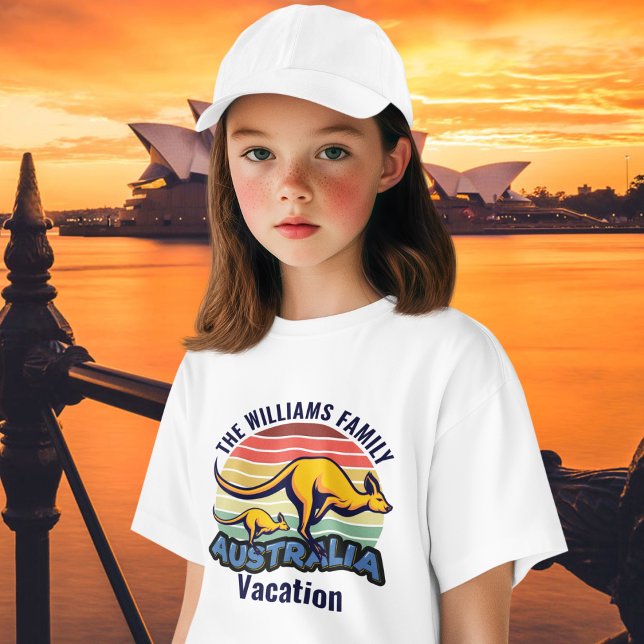 Australien Reise Niedlich Kangaroo Sunset Custom K T-Shirt (Von Creator hochgeladen)