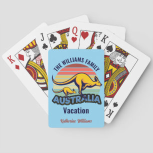 Australien Reise Niedlich Kangaroo Sunset Custom T Spielkarten