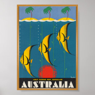 Australien Reise Vintage Poster