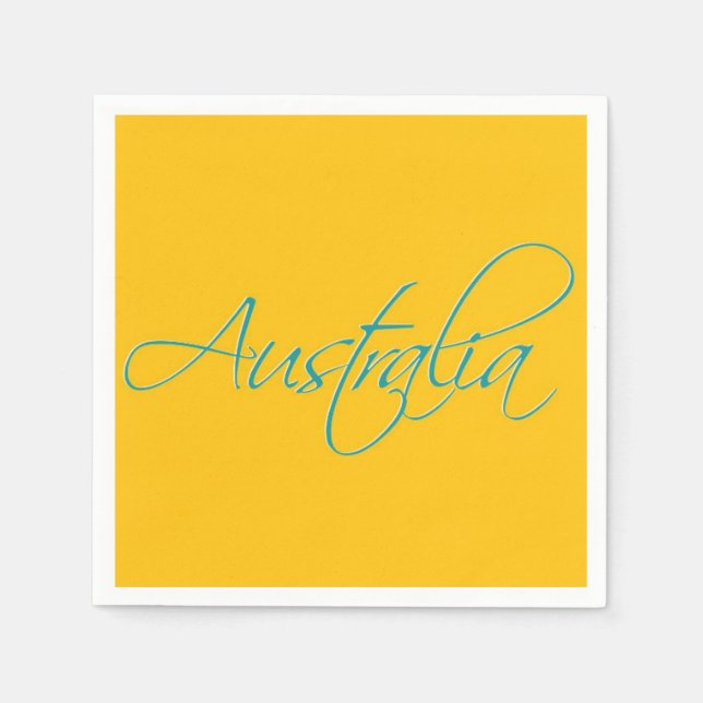 Australien: Reisepapier Napkin Serviette (Vorderseite)