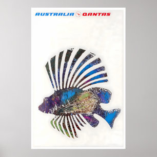 Australien Reiseplakat Australische Kunst Angeln Poster