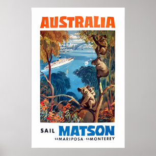 Australien Reiseplakat Australische Kunst Matson Poster