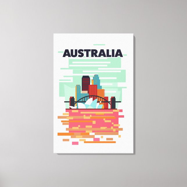 Australien Reiseplakat Leinwanddruck (Vorderseite)