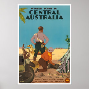 Australien Reiseplakat Percy Trompf Kunstprint Poster