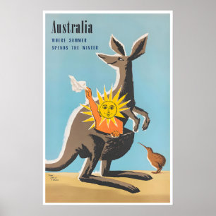 Australien Reiseplakat Welt Reisender Kunst Poster