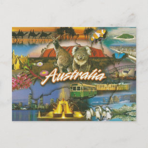 Australien Retro-Touristenpostkarte Vintage Reis Postkarte