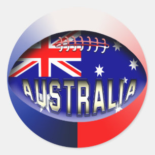 Australien Rugby Ball Runder Aufkleber