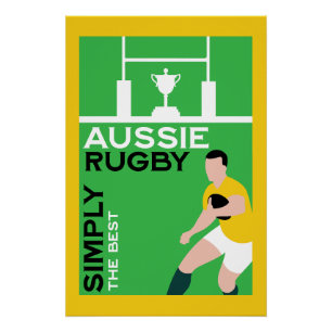 Australien Rugby Fan Art Poster