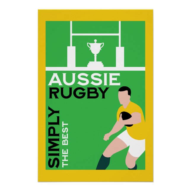 Australien Rugby Fan Art Poster (Vorderseite)