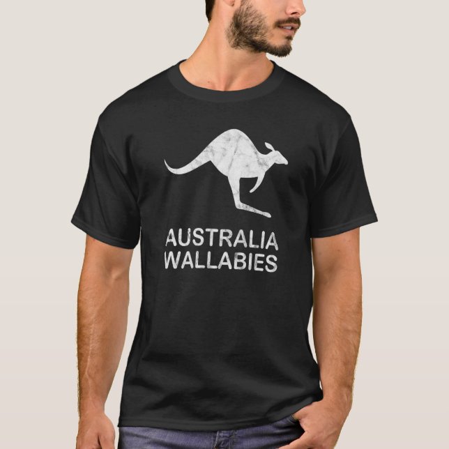 Australien Rugby Kangaroo Pride erschüttert T-Shirt (Vorderseite)