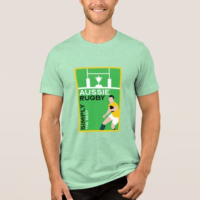 Australien Rugby Player Tri-Blend Shirt (Vorderseite)