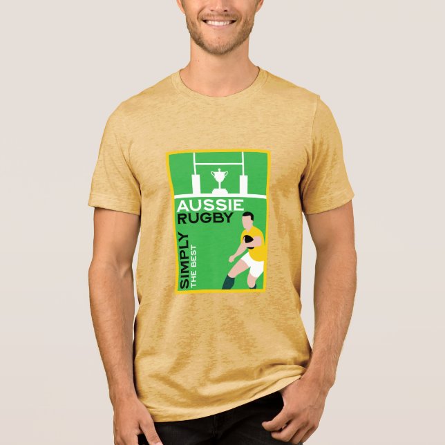 Australien Rugby Player Tri-Blend Shirt (Vorderseite)