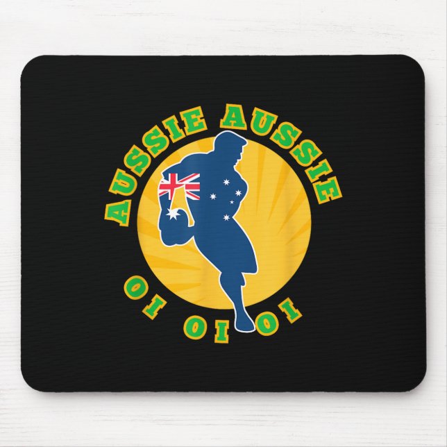 Australien Rugby, Wallabies Aussie Aussie Aussie O Mousepad (Vorne)