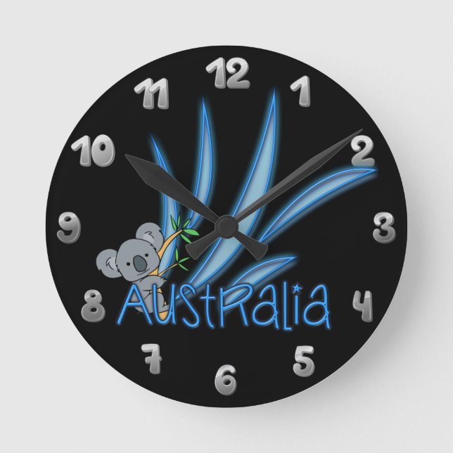 Australien Runde Wanduhr (Vorderseite)