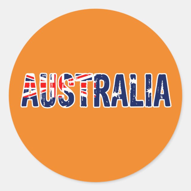 Australien Runder Aufkleber (Vorderseite)