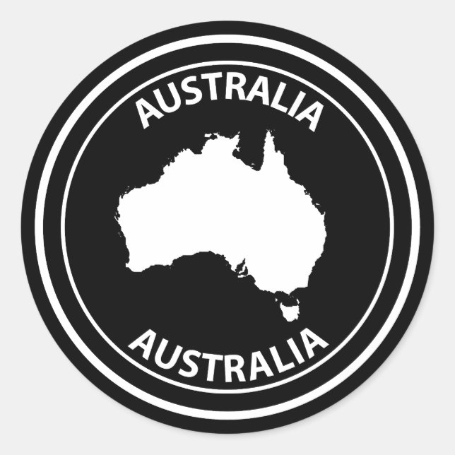 Australien Runder Aufkleber (Vorderseite)