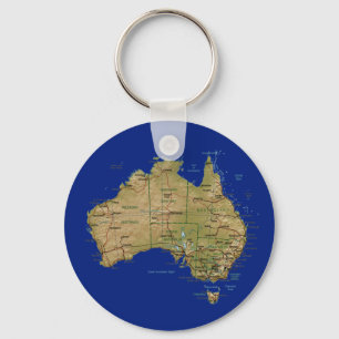 Australien-Schlüsselanhänger mit Karte Schlüsselanhänger