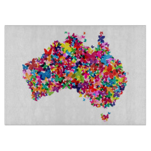 Australien-Schmetterlingskarte Schneidebrett