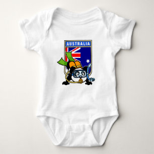 Australien Scuba Diving Panda Baby Strampler