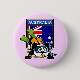 Australien Scuba Diving Panda Button