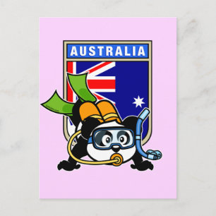 Australien Scuba Diving Panda Postkarte