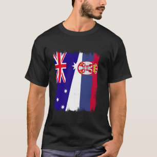 Australien Serbien Halbfahne Srbija Australische S T-Shirt