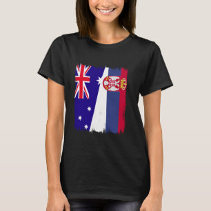 Australien Serbien Halbfahne Srbija Australische S T-Shirt