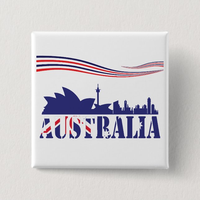 Australien Skyscaape Button (Vorderseite)