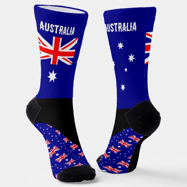 Australien Socken, australische Flaggenfarben / Sp Socken (Gewinkelt)
