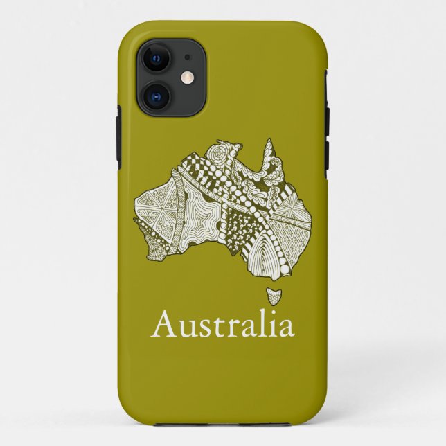 Australien Souvenir Karte Case-Mate iPhone Hülle (Rückseite)