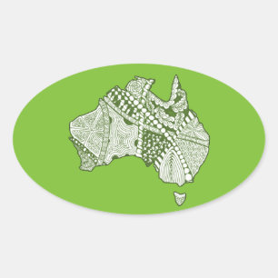 Australien Souvenir Karte Ovaler Aufkleber