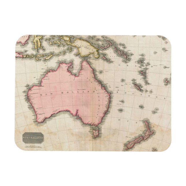 Australien & Südwestpazifik Magnet (Horizontal)