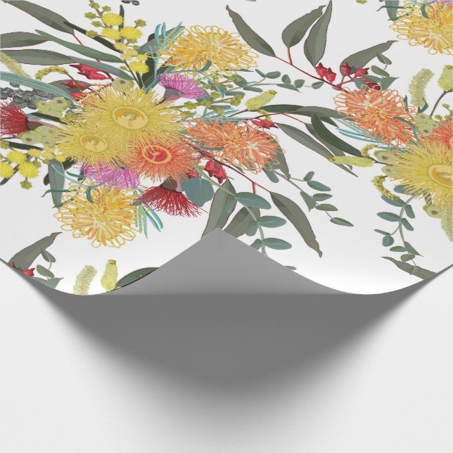 Australien Summer Bush Blooms Geschenkpapier (Ecke)