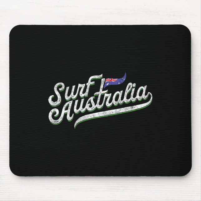 Australien Surfen Surf Australien Vintage Aussie S Mousepad (Vorne)