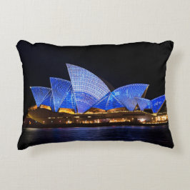 Australien Sydney Opernhaus bei Nacht Dekokissen