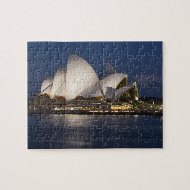 Australien, Sydney. Opernhaus nachts Puzzle (Horizontal)