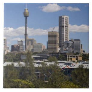 Australien, Sydney, Potts Point. Sydney Skyline. Fliese