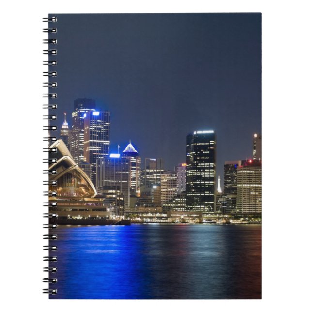 Australien, Sydney. Skyline mit Opernhaus gesehen Notizblock (Vorderseite)