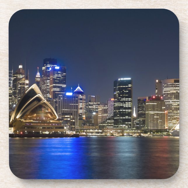 Australien, Sydney. Skyline mit Opernhaus gesehen Untersetzer (Vorderseite)