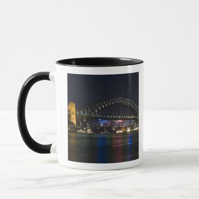 Australien, Sydney. Sydney-Hafen nachts Tasse (Links)