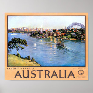 Australien Sydney Vintage Travel Poster