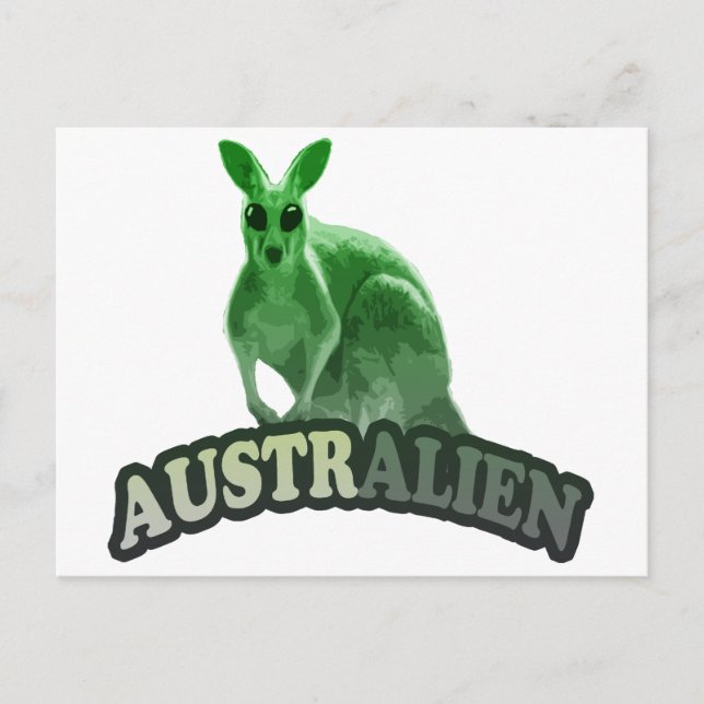 AustrAlien-T - Shirt Postkarte (Vorderseite)