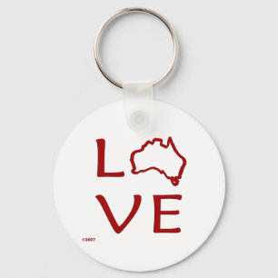 Australien-T - Shirts und Geschenke, Liebe Schlüsselanhänger