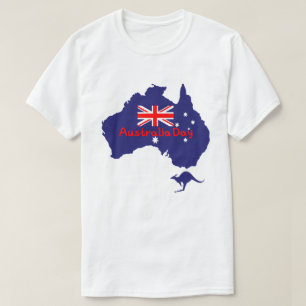 Australien-Tag-Flaggenkarte T-Shirt