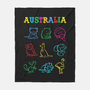 Australien Tag Kleinkind Shirt Lustige Tiere Austr Fleecedecke