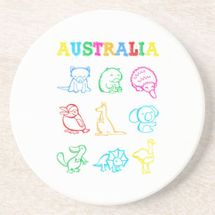 Australien Tag Kleinkind Shirt Lustige Tiere Austr Getränkeuntersetzer